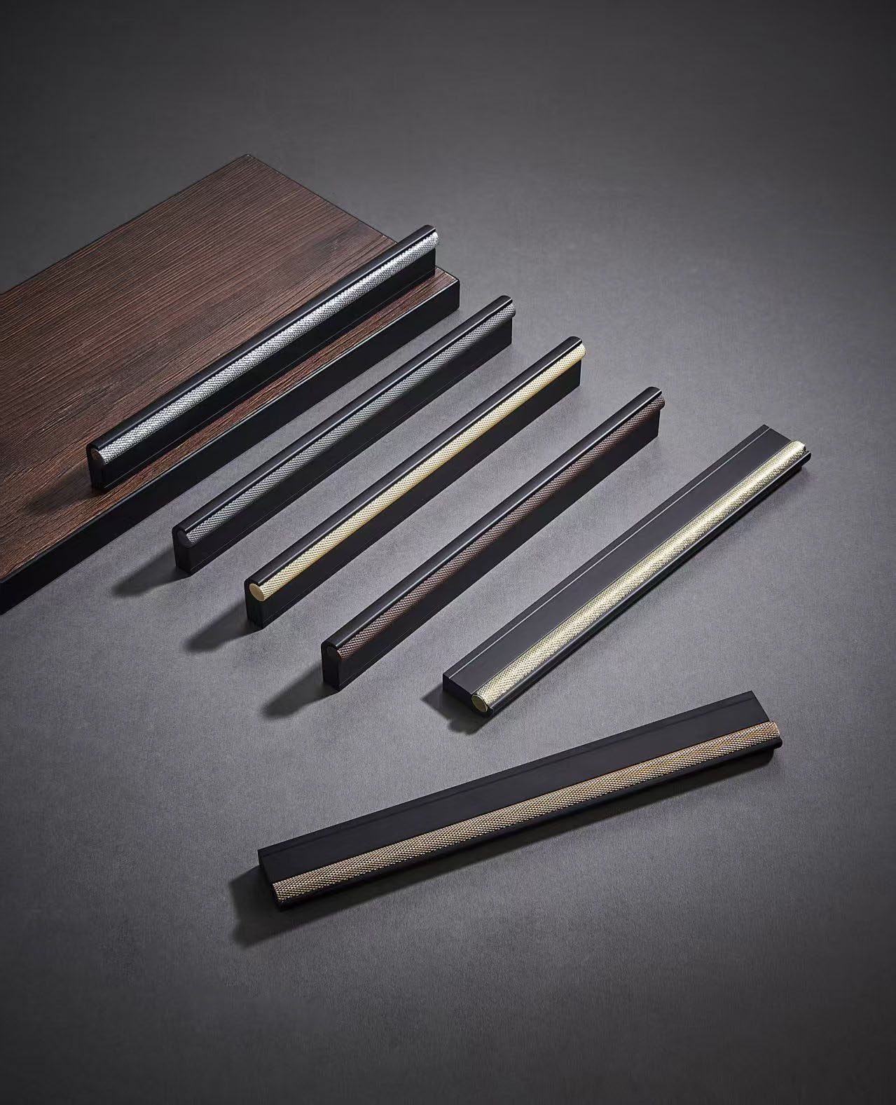 Americano furniture handles and cabinet hardware in black, bronze and gold finishes